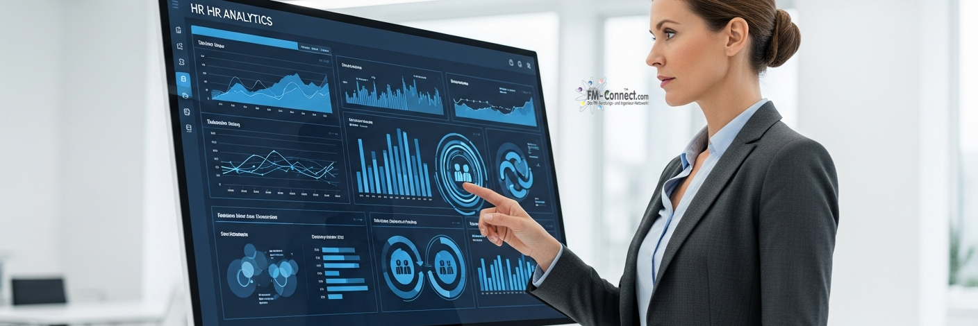 Strategische Darstellung eines Dienstleistungszentrums für Personal zur Optimierung der HR-Prozesse im Facility Management.